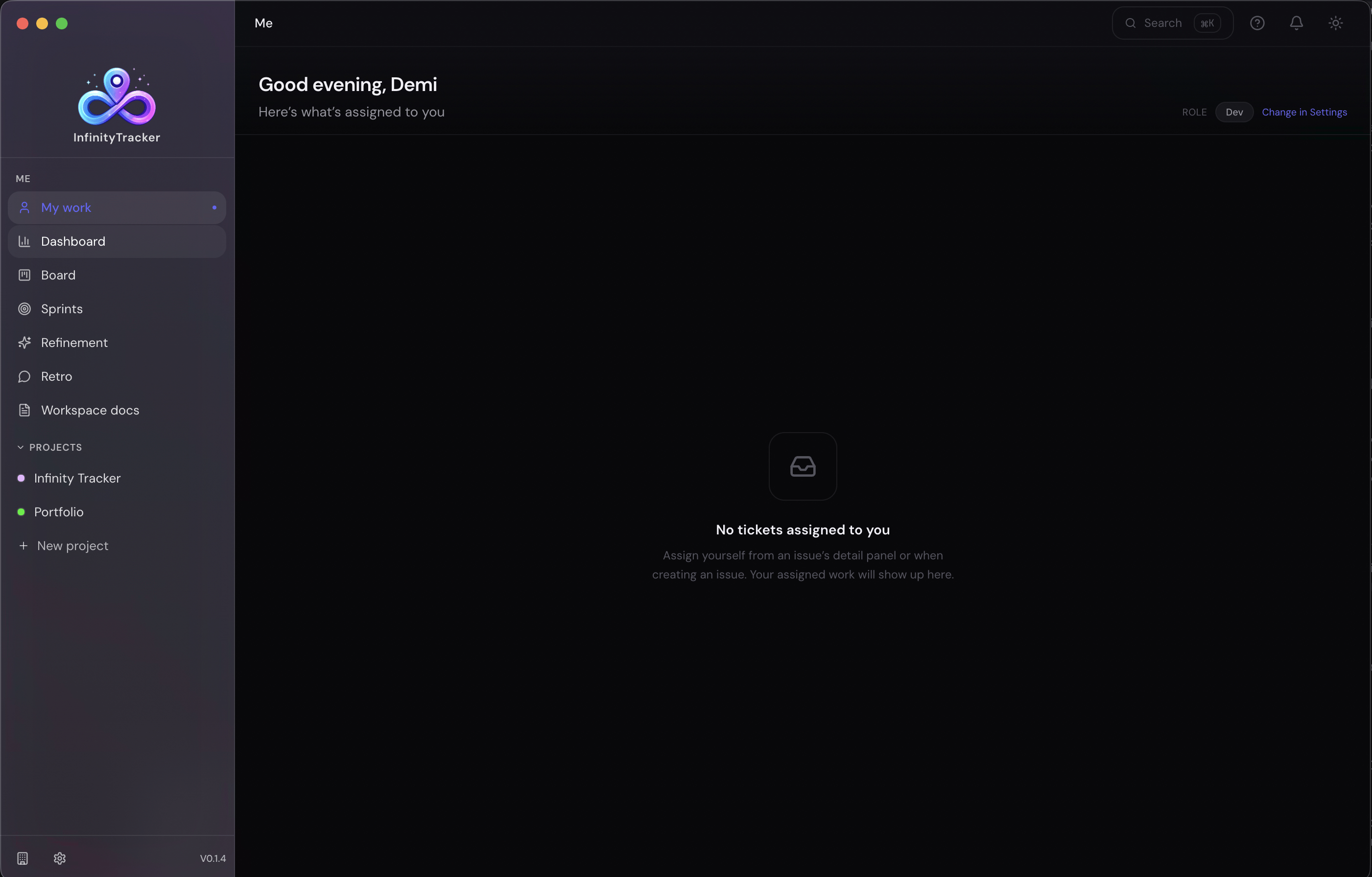 Infinity Tracker screenshot 1